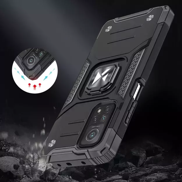 Wozinsky Ring Armor Case Kickstand Tough Rugged Cover for Samsung Galaxy A72 4G red 13