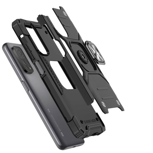 Wozinsky Ring Armor Case Kickstand Tough Rugged Cover for Samsung Galaxy A72 4G red 2