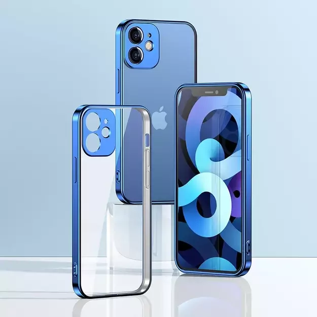 Joyroom New Beauty Series ultra thin case with electroplated frame for iPhone 12 Pro Max dark-blue (JR-BP744) 14