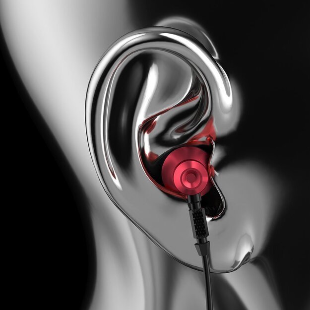 Dudao Metal Wired Earbuds 3.5mm Mini Jack Gray (X2C-Gray) 3
