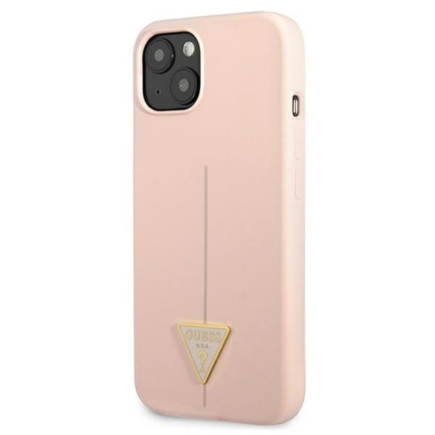 Guess GUHCP13MSLTGP iPhone 13 6.1&quot  pink/pink hardcase Silicone Triangle 8