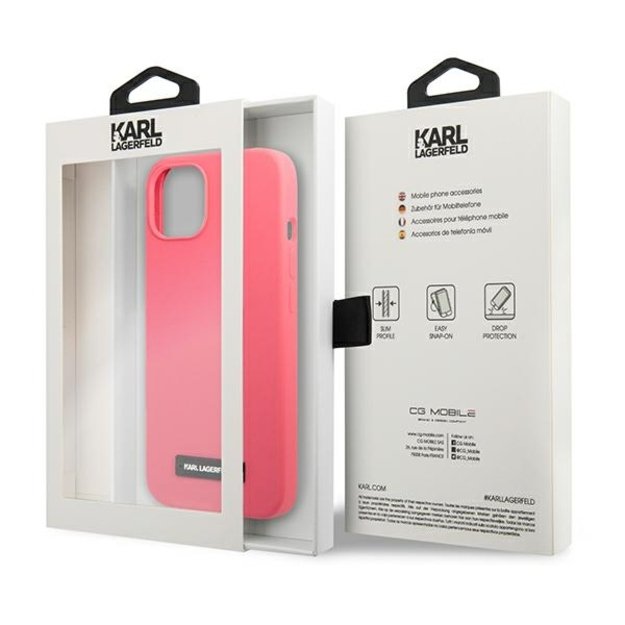 Karl Lagerfeld KLHCP13MSLMP1PI iPhone 13 6,1  hardcase fuksja/fuchsia Silicone Plaque 14