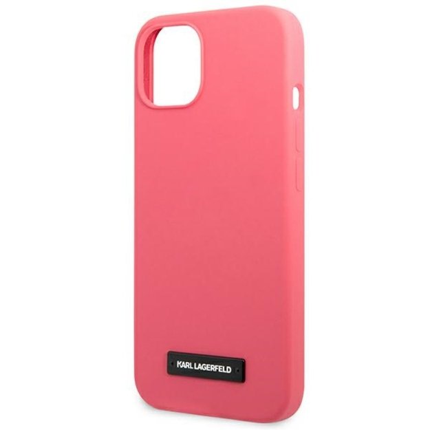 Karl Lagerfeld KLHCP13MSLMP1PI iPhone 13 6,1  hardcase fuksja/fuchsia Silicone Plaque 12