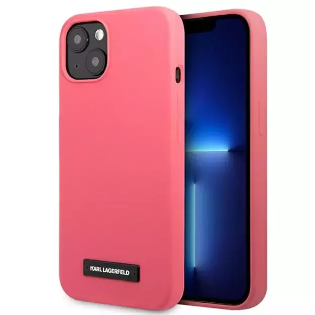 Karl Lagerfeld KLHCP13MSLMP1PI iPhone 13 6,1  hardcase fuksja/fuchsia Silicone Plaque