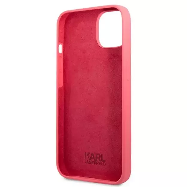 Karl Lagerfeld KLHCP13MSLMP1PI iPhone 13 6,1  hardcase fuksja/fuchsia Silicone Plaque 6