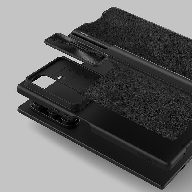 Etui Nillkin Qin Pro na Samsung Galaxy Z Fold 7 z miejscem na S Pen - czarne 13