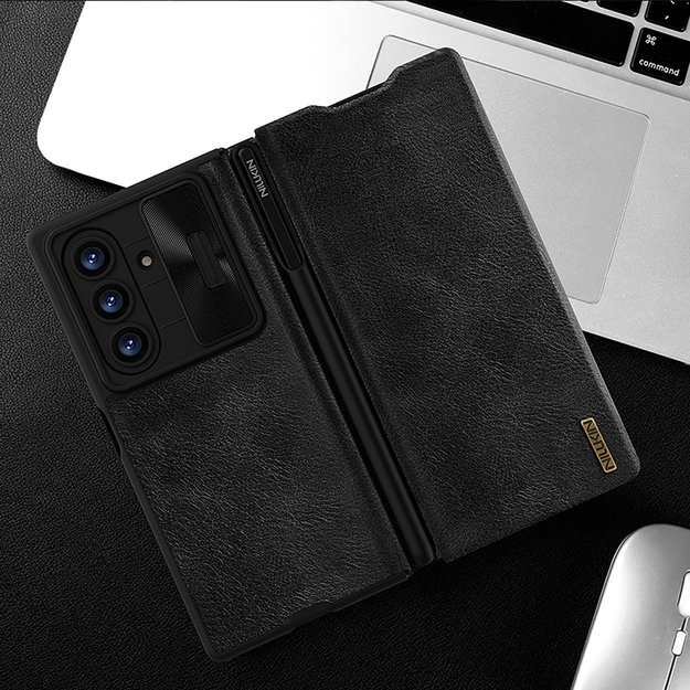 Etui Nillkin Qin Pro na Samsung Galaxy Z Fold 7 z miejscem na S Pen - czarne 15