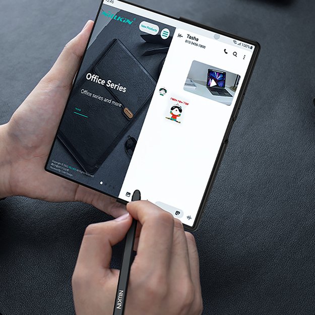 Etui Nillkin Qin Pro na Samsung Galaxy Z Fold 7 z miejscem na S Pen - czarne 10