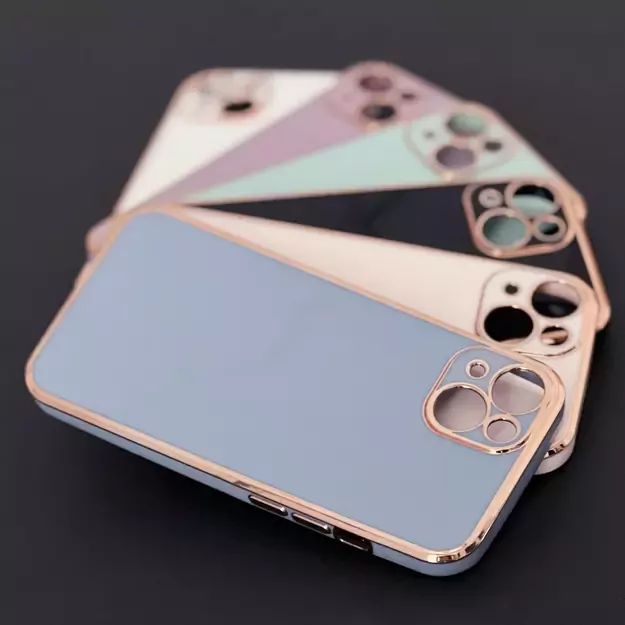 Lighting Color Case for Xiaomi Redmi Note 11 Pro gel cover with gold frame white 6
