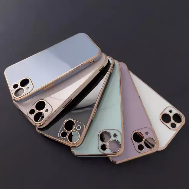 Lighting Color Case for Xiaomi Redmi Note 11 Pro gel cover with gold frame white 4