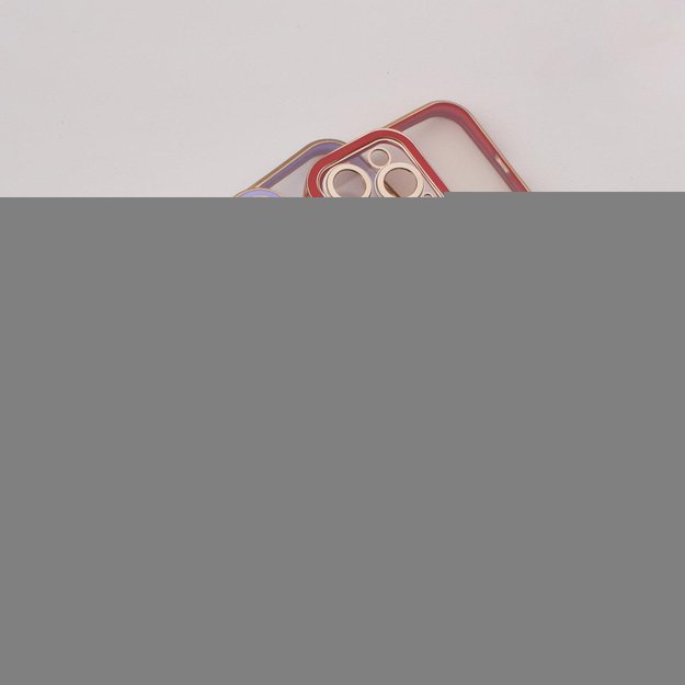 Fashion Case Case for Samsung Galaxy A12 5G Gold Frame Gel Cover Red 12