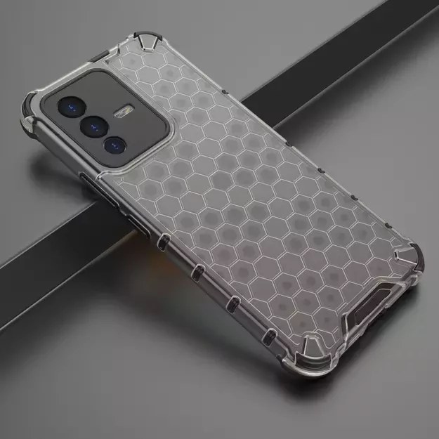 Honeycomb case armored cover with a gel frame Vivo V23 5G black 2