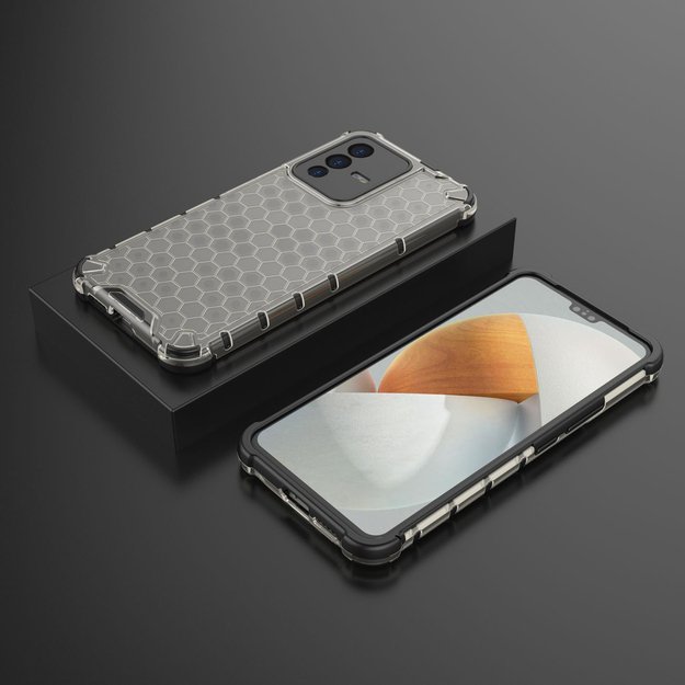 Honeycomb case armored cover with a gel frame Vivo V23 5G black 3