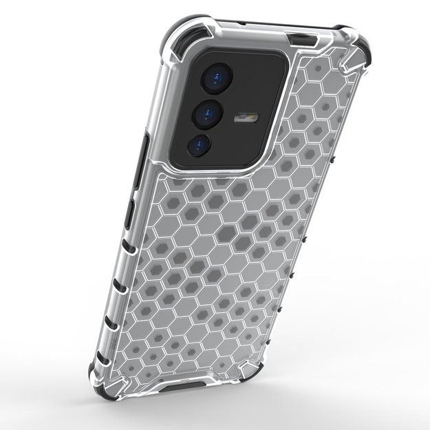 Honeycomb case armored cover with a gel frame Vivo V23 5G black 7