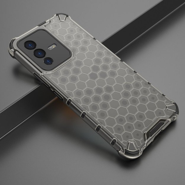 Honeycomb case armored cover with a gel frame Vivo V23 5G black 5