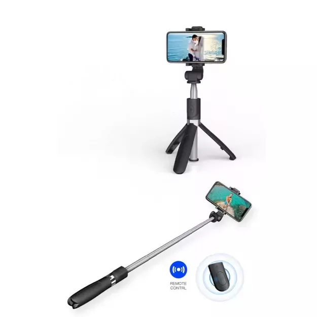 Tech-Protect L01S Bluetooth Selfie Stick with Tripod up to 70cm - Black 4