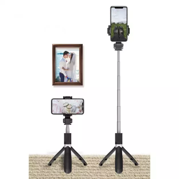 Tech-Protect L01S Bluetooth Selfie Stick with Tripod up to 70cm - Black 5