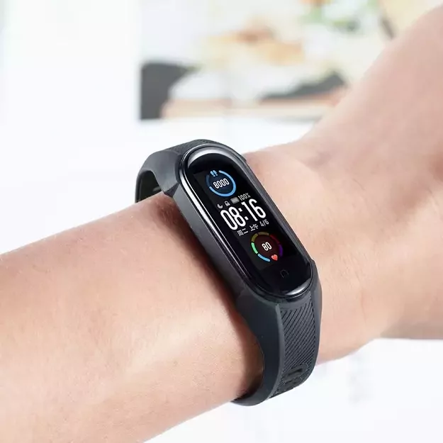 Tech-Protect Armor Strap for Xiaomi Mi Smart Band 5 / 6 / 6 NFC - Black and Red 6