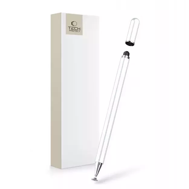 Tech-Protect Charm Stylus - White/Silver