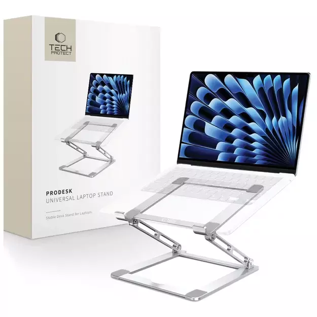Tech-Protect ULS400 universal foldable stand for laptops up to 17&quot  - silver
