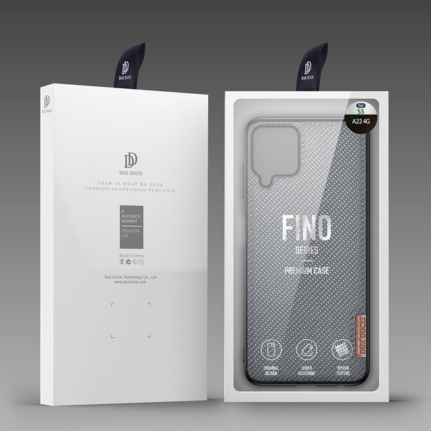 Dux Ducis Fino case covered with nylon material for Samsung Galaxy A22 4G gray 21