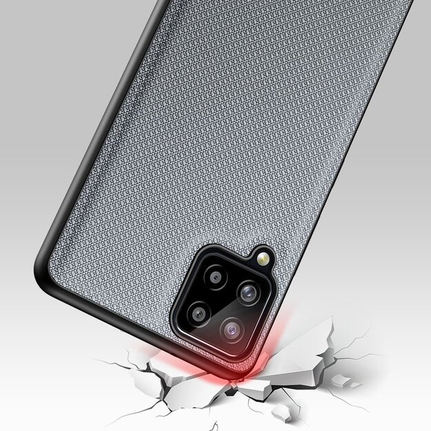 Dux Ducis Fino case covered with nylon material for Samsung Galaxy A22 4G gray 22