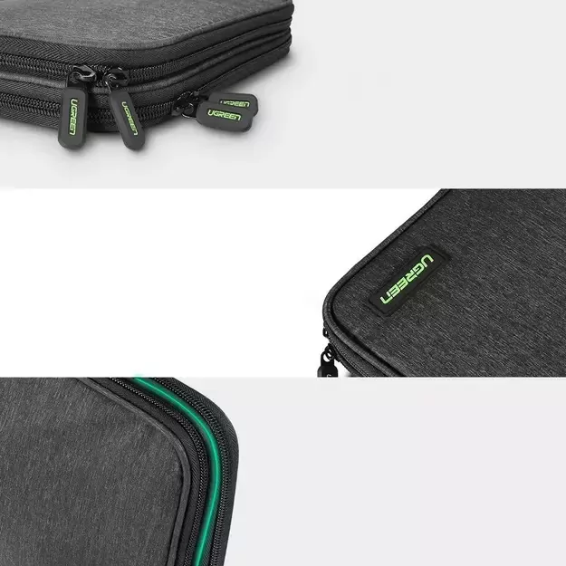 Ugreen case box for hard drive HDD SSD phone cables accessories 24.5 x 17.5 x 5 cm gray (50147 LP149) 4