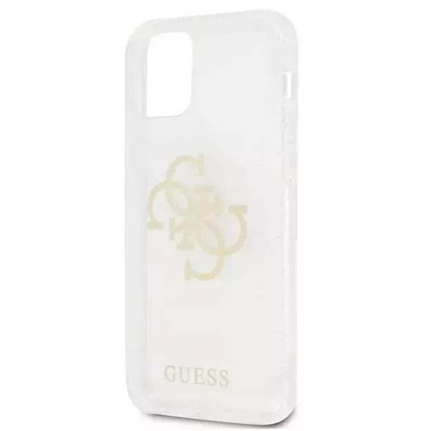 Guess GUHCP12LPCUGL4GTR iPhone 12 Pro Max 6.7&quot  transparent hard case Glitter 4G Big Logo 5