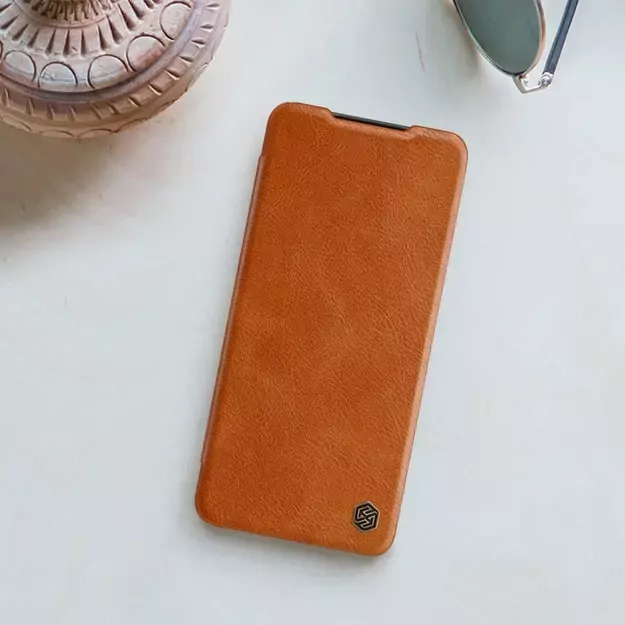 Nillkin Qin leather holster case for Samsung Galaxy A22 4G brown 32