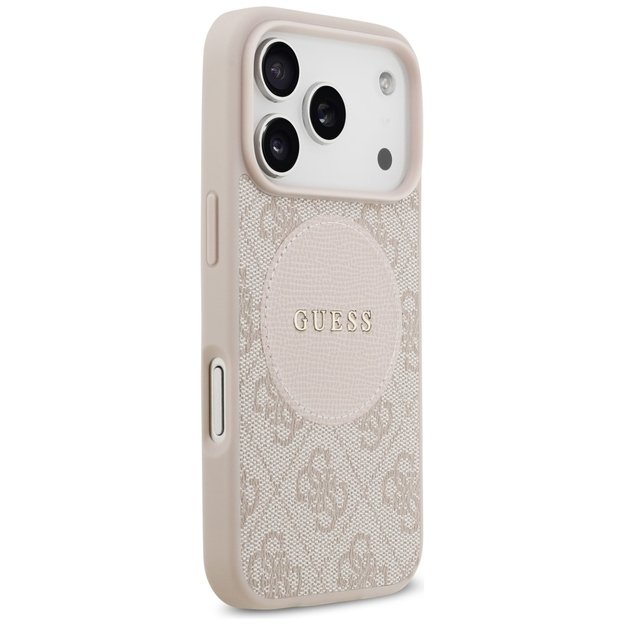 Guess 4G Circle Classic Logo MagSafe Case for iPhone 17 Pro - Pink 3