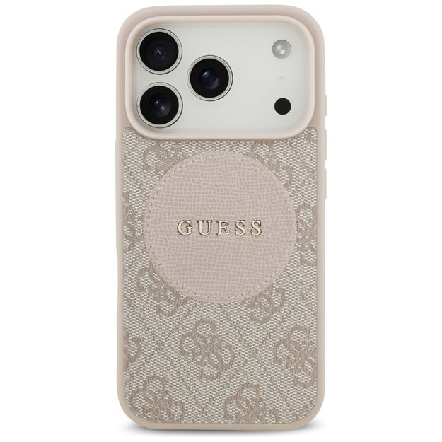 Guess 4G Circle Classic Logo MagSafe Case for iPhone 17 Pro - Pink 2