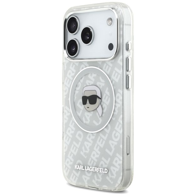 Karl Lagerfeld IML Karl Head Logo MagSafe Case for iPhone 17 Pro - Gray 1