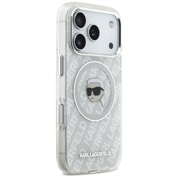 Karl Lagerfeld IML Karl Head Logo MagSafe Case for iPhone 17 Pro - Gray 3