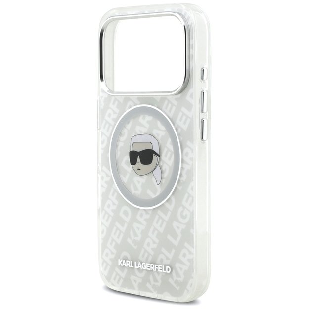 Karl Lagerfeld IML Karl Head Logo MagSafe Case for iPhone 17 Pro - Gray 5