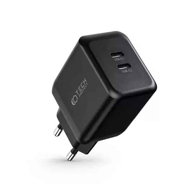 Tech-Protect C35W-2 charger, 2x USB-C PD 35W - black 7
