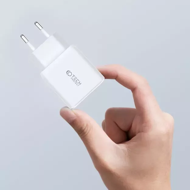 Tech-Protect C35W-2 charger, 2x USB-C PD 35W - black 12