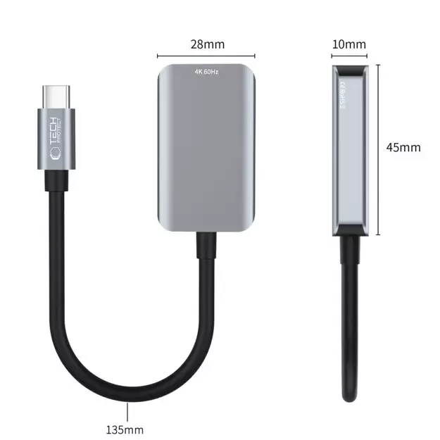 Tech-Protect UltraBoost USB-C (Male) / HDMI (Female) 4K 60Hz Adapter - Black 1