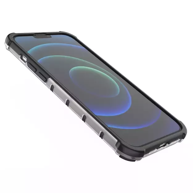 Honeycomb Case armor cover with TPU Bumper for iPhone 13 Pro Max transparent 10