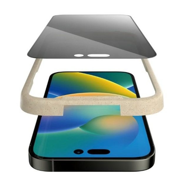 PanzerGlass Ultra-Wide Fit Tempered Glass Antibacterial Privacy with Positioner for iPhone 14 Pro 4