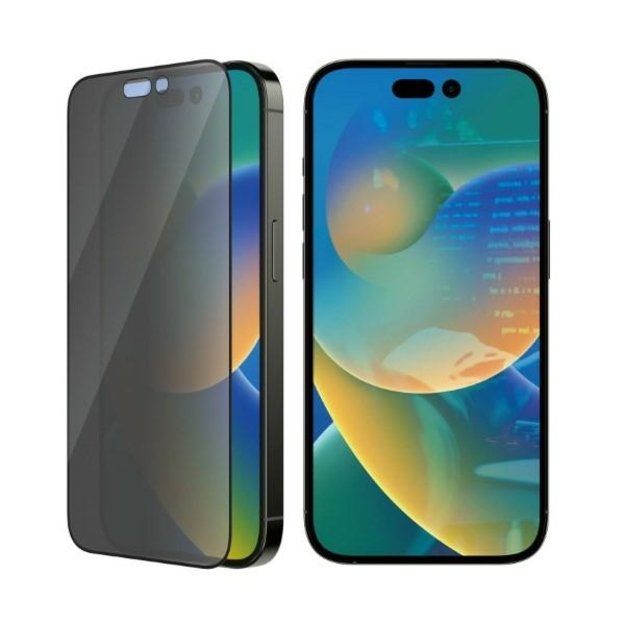 PanzerGlass Ultra-Wide Fit Tempered Glass Antibacterial Privacy with Positioner for iPhone 14 Pro 5