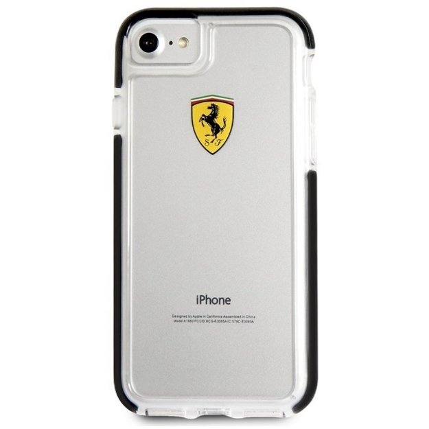 Ferrari Hardcase FEGLHCP7BK iPhone 7/8 SE 2020 / SE 2022 Shockproof transparent black 7