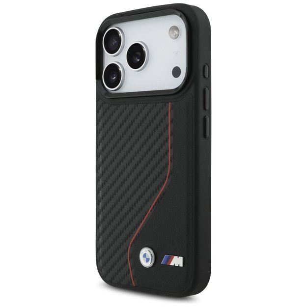 BMW M Carbon Line &amp  Logo MagSafe Case for iPhone 17 Pro - Red 1