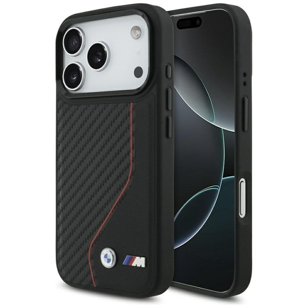 BMW M Carbon Line &amp  Logo MagSafe Case for iPhone 17 Pro - Red
