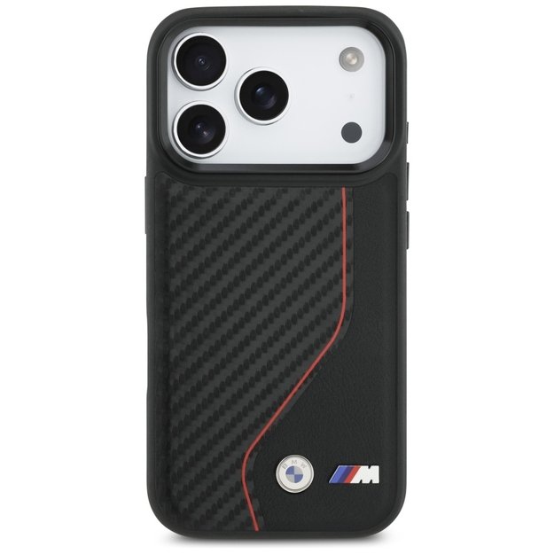 BMW M Carbon Line &amp  Logo MagSafe Case for iPhone 17 Pro - Red 2