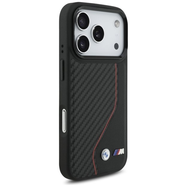 BMW M Carbon Line &amp  Logo MagSafe Case for iPhone 17 Pro - Red 3