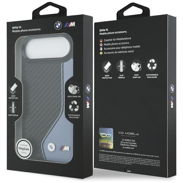 BMW M Carbon Logo MagSafe iPhone Air Case - Blue 7