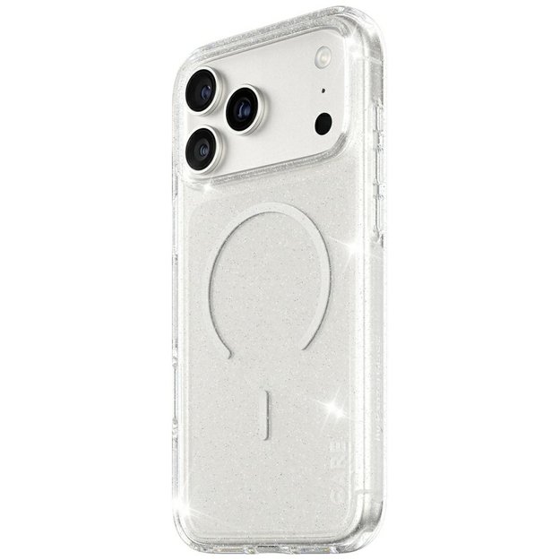 CARE by PanzerGlass Flagship Urban Explorer Case w. White MagSafe for iPhone 17 Pro Max - Clear Glitter 1