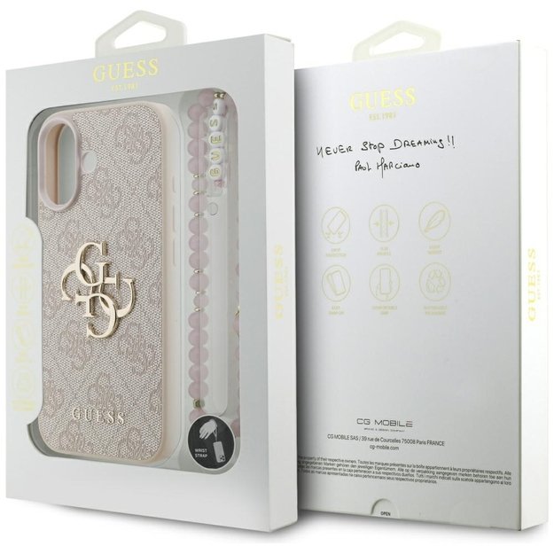 Guess 4G Strap 4G Classic Logo Case for iPhone 17 - Pink 7