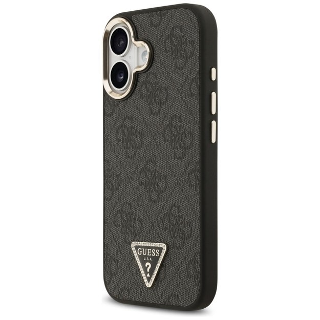 Guess 4G Triangle Logo MagSafe Case for iPhone 17 - Black and Gold 1