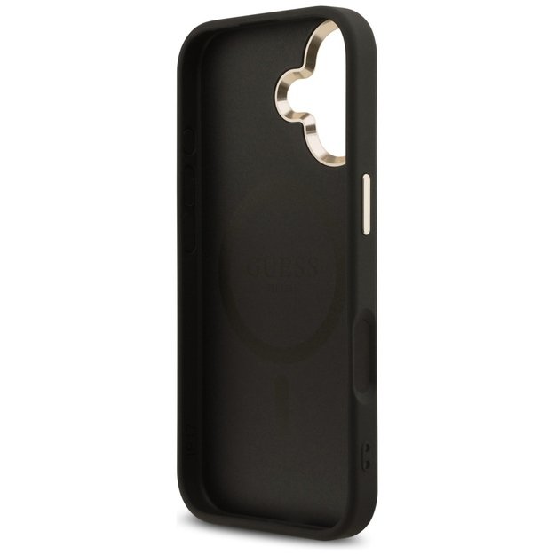 Guess 4G Triangle Logo MagSafe Case for iPhone 17 - Black and Gold 6